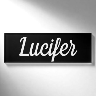 D'identification Petit badge nominatif magnétique rectangulaire de