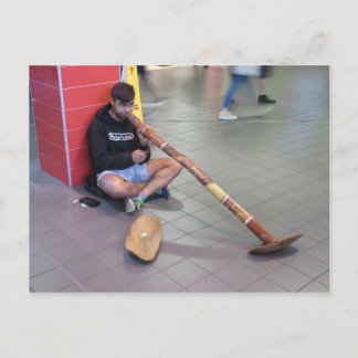 Didgeridoo Busker in Sydney Postcard Postkarte