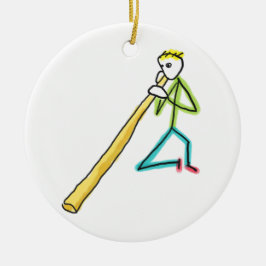 Didgeridoo Stickman Keramik Ornament