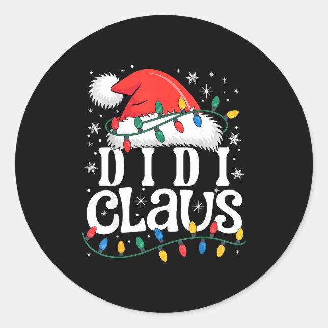 Didi Claus Funny Xmas Christmas Grandma Holiday St Runder Aufkleber (Vorderseite)
