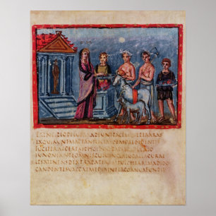 Dido, das ein Opfer bringt, aus dem Vergilius Vati Poster