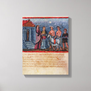 Dido, der ein Opfer, von Vergilius Vaticanus Leinwanddruck