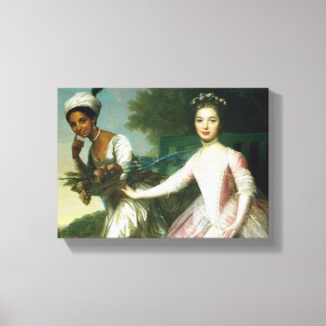 Dido Elizabeth Belle und Lady Murray Leinwanddruck (Vorderseite)