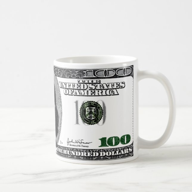 die 100-Dollar-Tasse Kaffeetasse (Rechts)