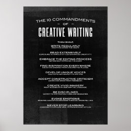 Die 10 Gebote des kreativen Schreibens Poster