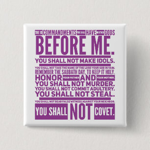 Die 10 Gebote - Knopf Platz Button