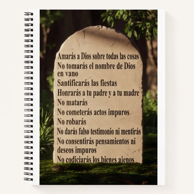 Die 10 Gebote Notizbuch (Vorderseite)