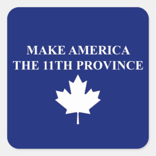 Die 11. Provinz Amerika Quadratischer Aufkleber
