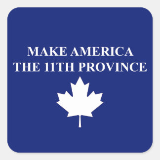 Die 11. Provinz Amerika Quadratischer Aufkleber