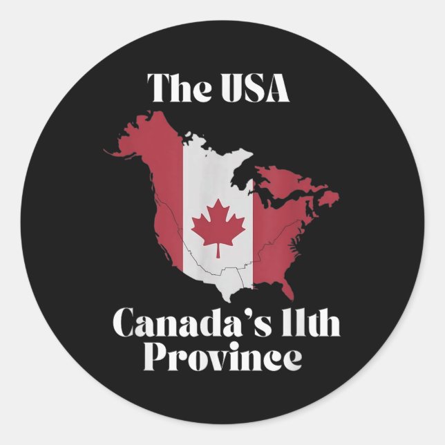 Die 11. Provinz der USA Runder Aufkleber (Vorderseite)