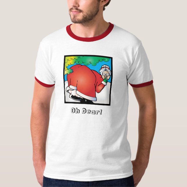 Die 12 Furzen von Weihnachtsfrau Klaus T-Shirt (Vorderseite)