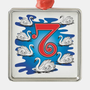 Die 12 Tage von Weihnachten Silbernes Ornament