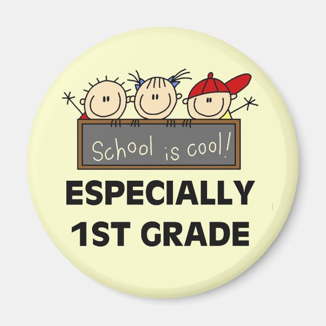Die 1. Grade School ist Coole Tshirts und Geschenk Magnet (Vorne)