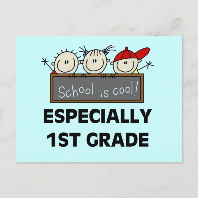 Die 1. Grade School ist Coole Tshirts und Geschenk Postkarte (Vorderseite)