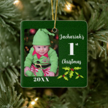 Die 1. weihnachtliche grüne Imitate des Babys mit 