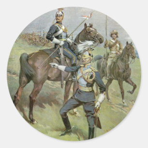Die 21. Lancers - Britische Armee Runder Aufkleber