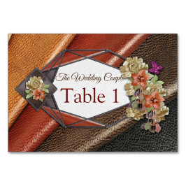 Die 3D Leder Academia Deco & Cards Tischnummer