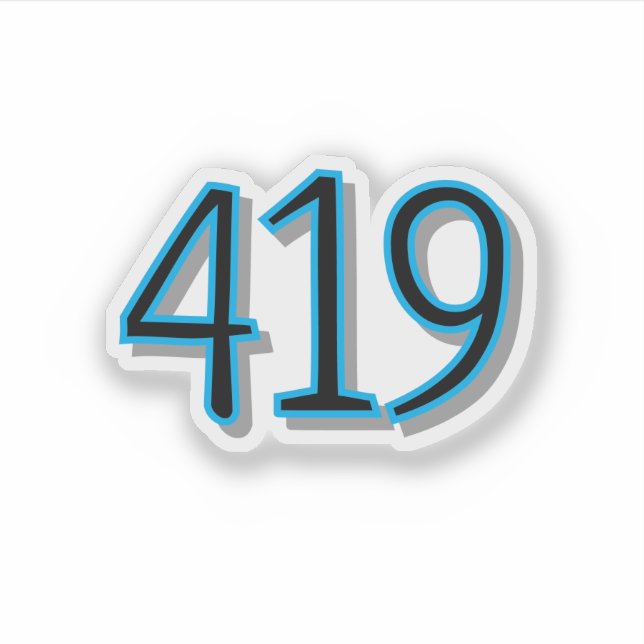Die 419 - Toledo, Ohio Aufkleber (Vorderseite)