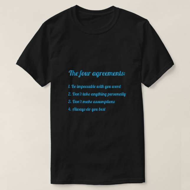 Die 4 Vereinbarungen Toltec Wisdom T-Shirt (Design vorne)