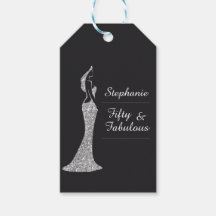 Die 50. Modern Silver Cocktail Dress Birthday