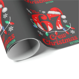 Die 67 Weihnachts-Crew-Edition Six Seven Brainrot Geschenkpapier