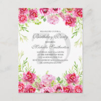Die 70. Geburtstagsparty der hellrosa Floral Women