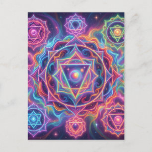 Die 7 Chakren´10 Feiertagspostkarte