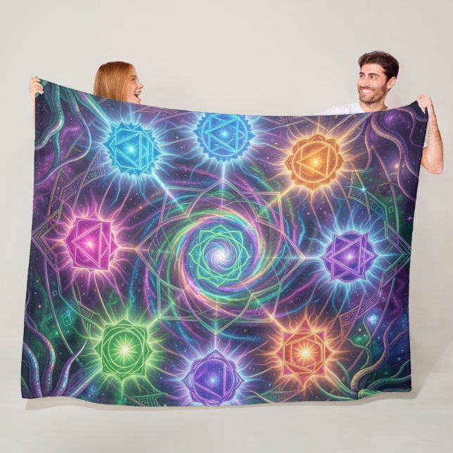 Die 7 Chakren´5 Fleecedecke (Beispiel)