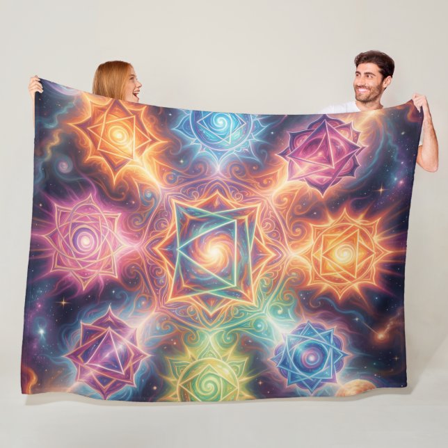 Die 7 Chakren´8 Fleecedecke (Beispiel)