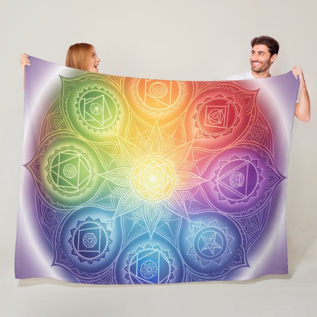 Die 7 Chakren´9 Fleecedecke (Beispiel)