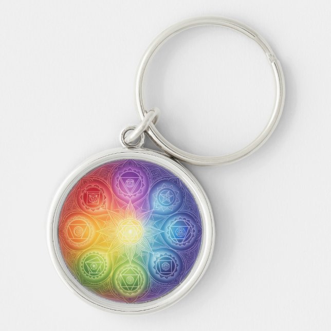 Die 7 Chakren´9 Schlüsselanhänger (Vorne)