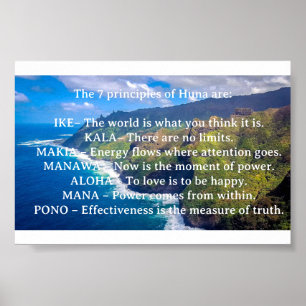 Die 7 Grundsätze von Huna Poster