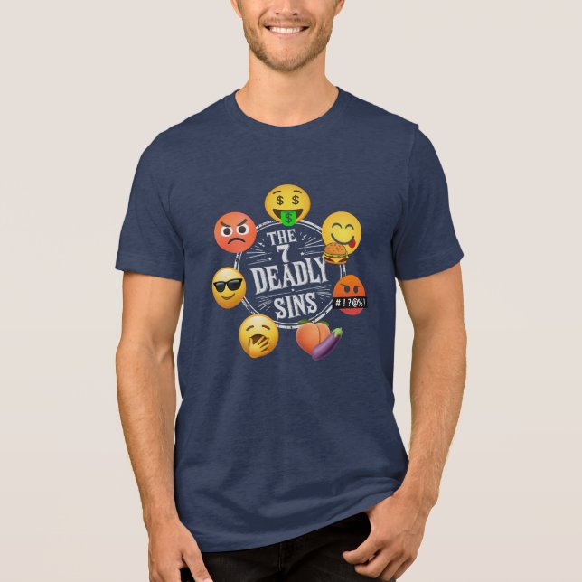 Die 7 Toten (Emoji) singen Tri-Blend Shirt (Vorderseite)