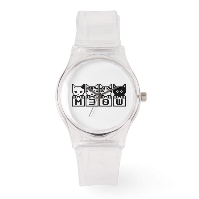 DIE 8-BIT-KATZEN M30 W ARMBANDUHR (Vorderseite)
