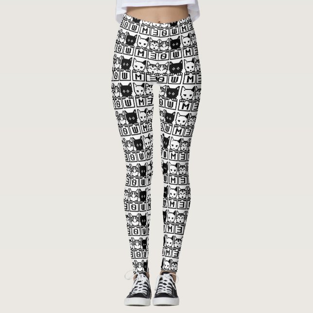 DIE 8-BIT-KATZEN M30 W LEGGINGS (Vorderseite)