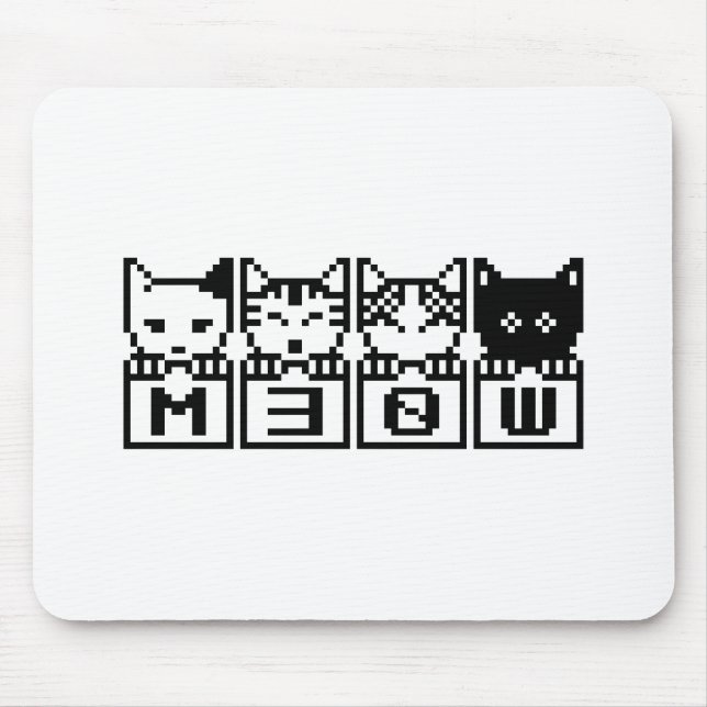 DIE 8-BIT-KATZEN M30 W MOUSEPAD (Vorne)