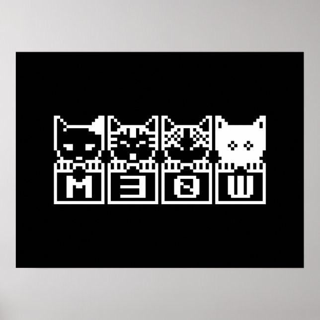 DIE 8-BIT-KATZEN M30 W POSTER (Vorne)
