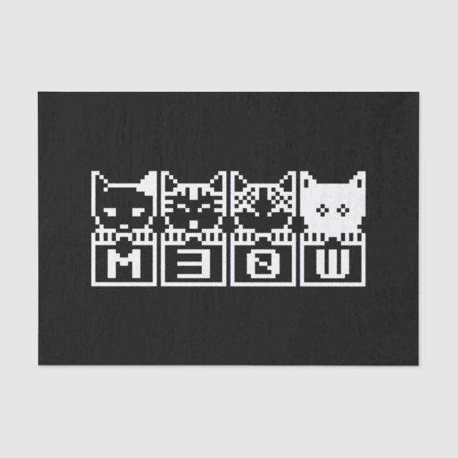 DIE 8-BIT-KATZEN M30 W SEIDENPAPIER (Vorderseite)