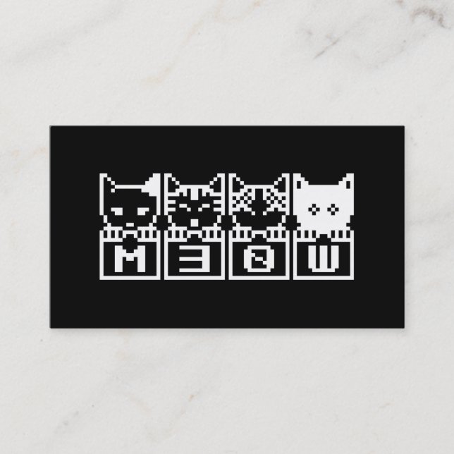 DIE 8-BIT-KATZEN M30W VISITENKARTE (Vorderseite)