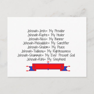Die 8 Namen Gottes Postkarte
