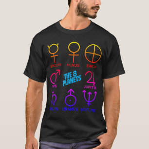 Die 8 planetarischen Symbole anpassbar T-Shirt