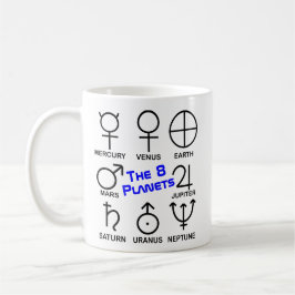 Die 8 Planeten nach Symbol Tasse