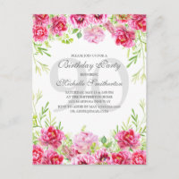 Die 90. Geburtstagsparty der hellrosa Floral Women