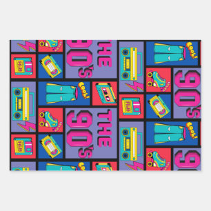 Die 90er Jahre Geschenkpapier Set