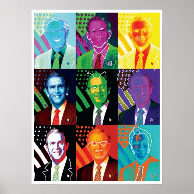 Die 9 Gesichter von Bush-Poster Poster (Vorne)