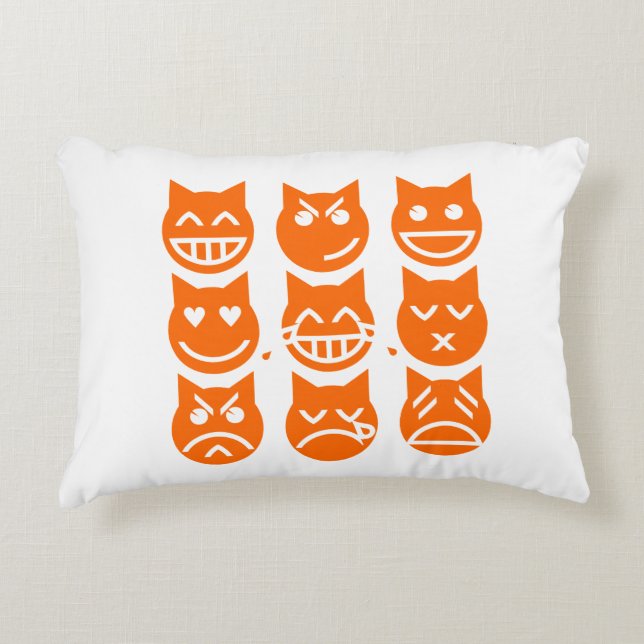 Die 9 Leben der Emoji-Katze Dekokissen (Vorderseite)