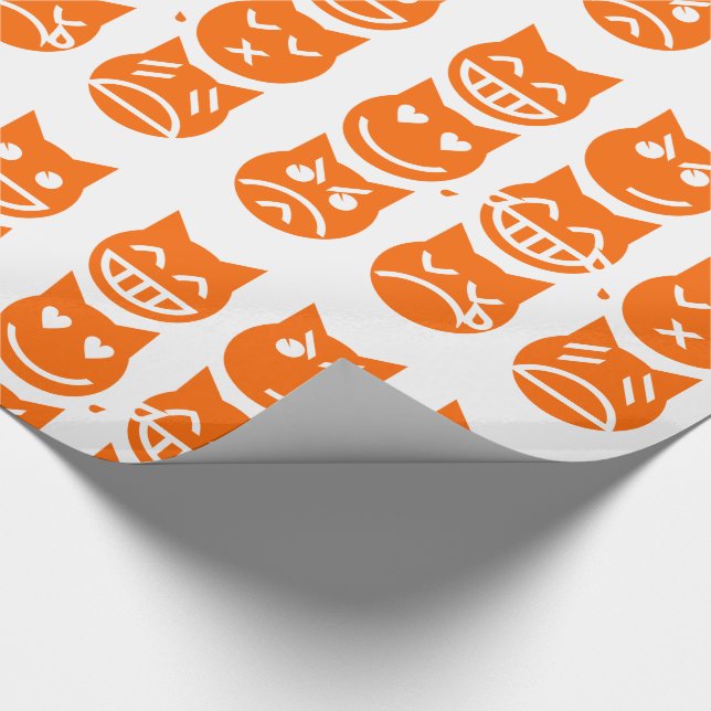 Die 9 Leben der Emoji-Katze Geschenkpapier (Ecke)