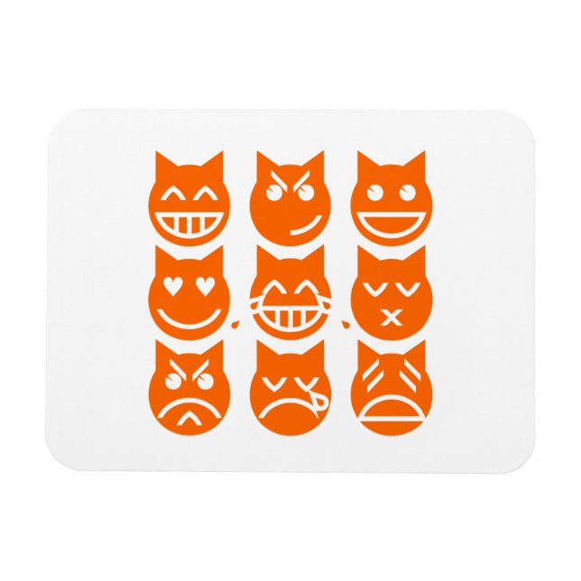 Die 9 Leben der Emoji-Katze Magnet (Horizontal)