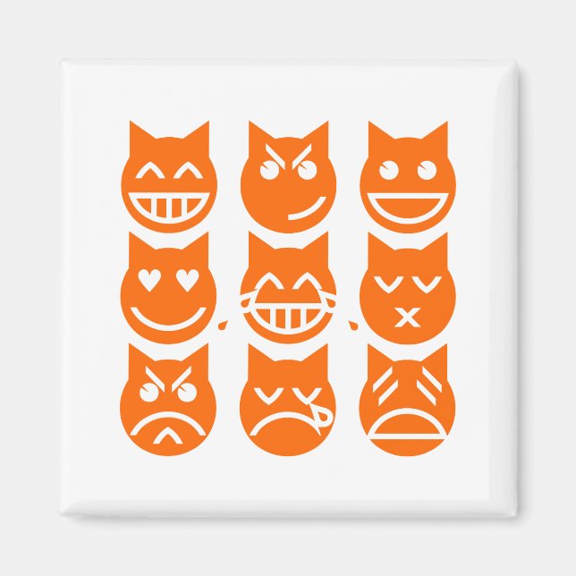 Die 9 Leben der Emoji-Katze Magnet (Vorne)