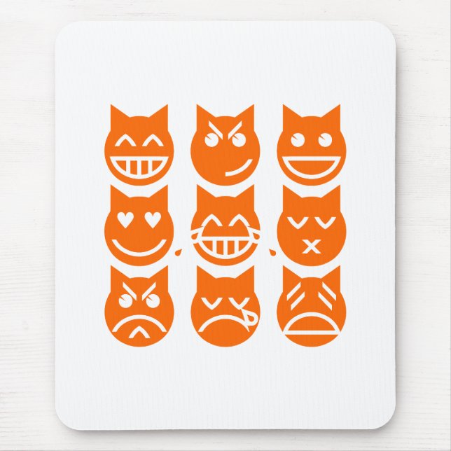 Die 9 Leben der Emoji-Katze Mousepad (Vorne)